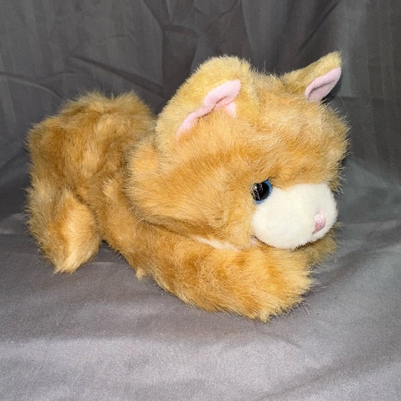 Vtg JUST FRIENDS Aurora Orange Tabby Cat Kitty Plush EUC - Picture 1 of 11